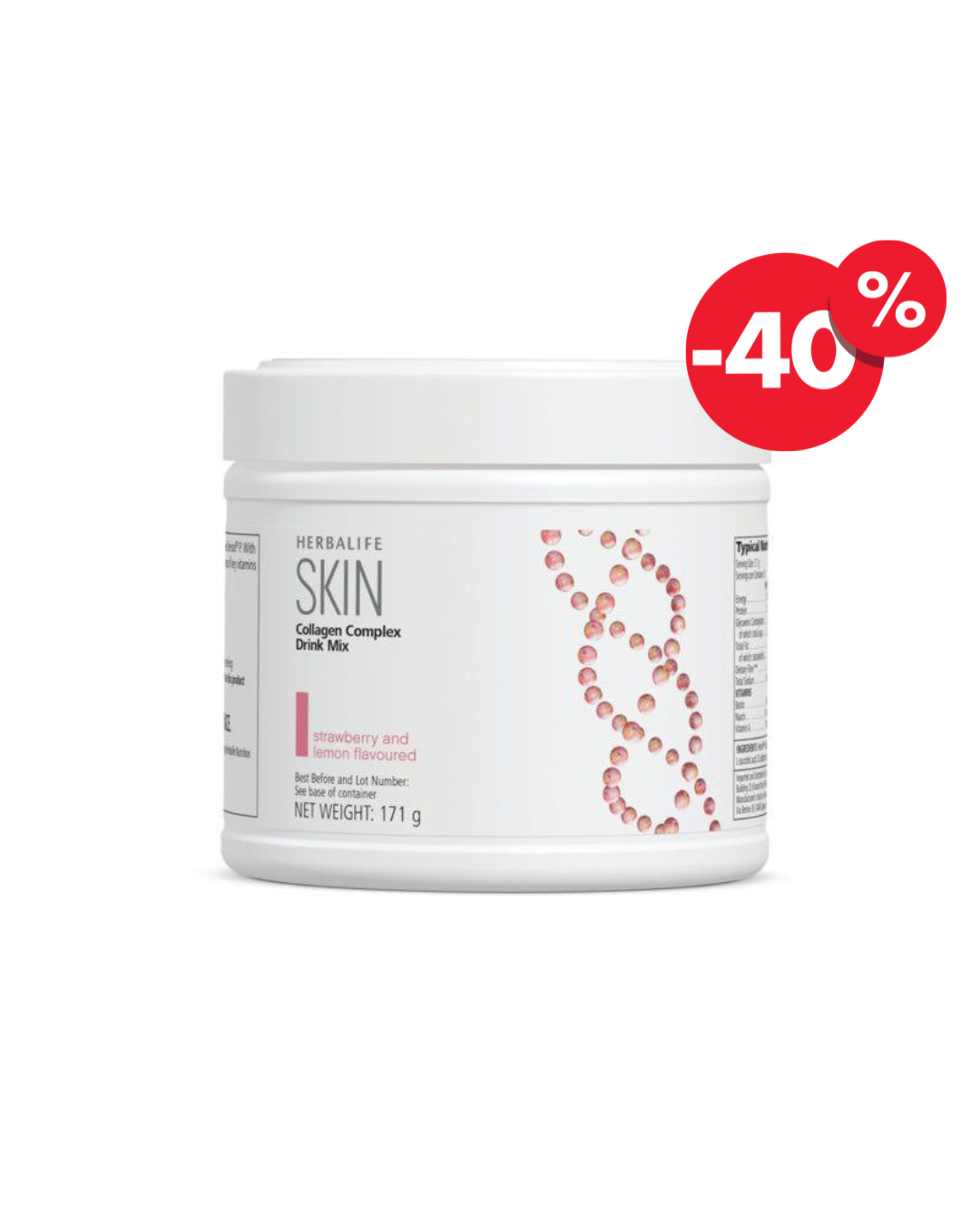 Herbalife Collagen Skin Booster morango e limão 171 g 