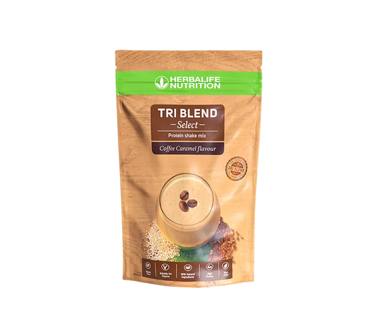 Tri Blend Select - Mistura para batido de proteína com sabor a café e caramelo 600 g